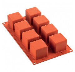 silikomart SF104 베이킹 몰드 큐브 실리콘 브릭 레드 5.5 x 17.5 x 31 cm