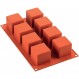 silikomart SF104 베이킹 몰드 큐브 실리콘 브릭 레드 5.5 x 17.5 x 31 cm