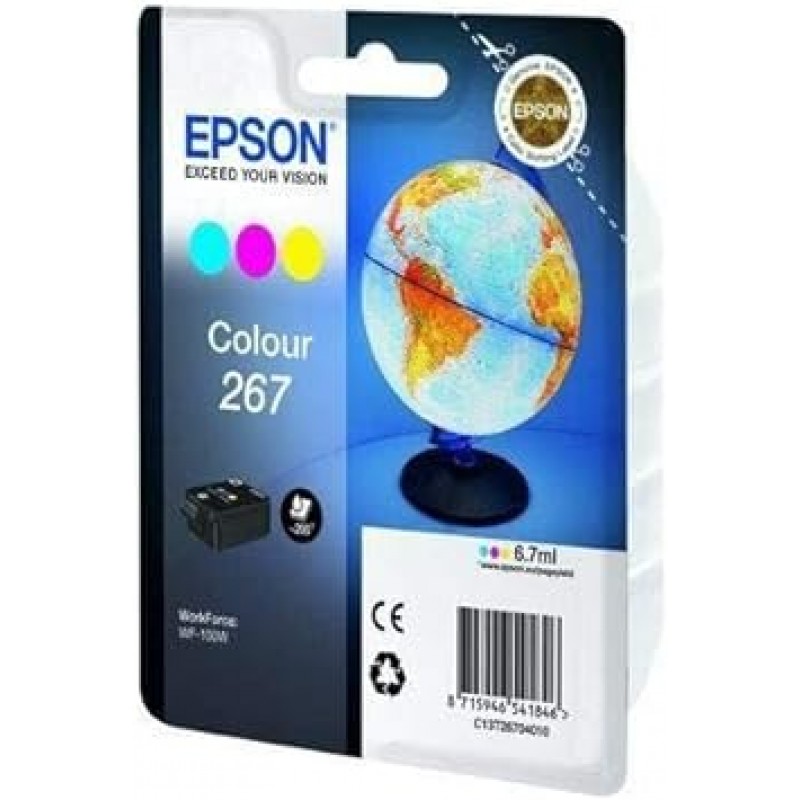 Epson 앱손 267 잉크 카트리지 멀티팩 3가지 색 시안, 마젠타, 옐로우 T2670