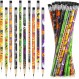 할로윈 연필 대량, 지우개가 달린 귀여운 나무 연필 다양한 모듬 패턴 (50Pcs)