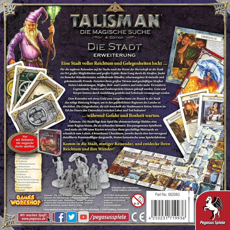 Pegasus Spiele Talisman: 12년 동안 출시된 시티 보드 게임 블루