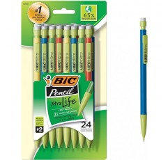 BIC Ecolutions Xtra-Life 샤프 펜슬 미디엄 포인트(0.7mm) 24개