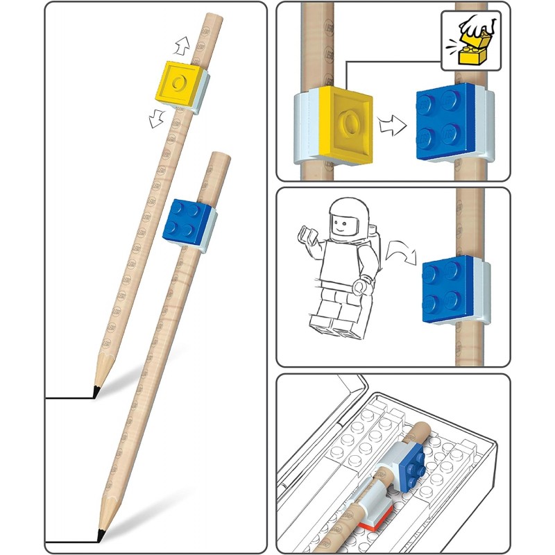 레고 문구류 9 팩 흑연 연필