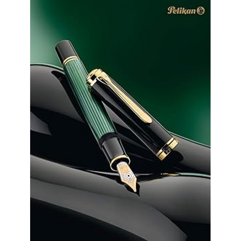 Pelikan 800 Series 만년필 – 그린/블랙, Fine 펜촉 995704