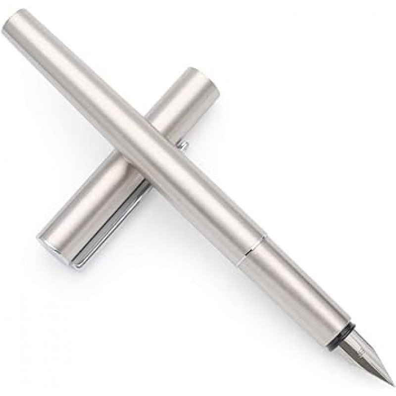 JINHAO 35 만년필 금속 잉크 펜(실버, EF 유형 파인 포인트 0.01인치(0.38mm)
