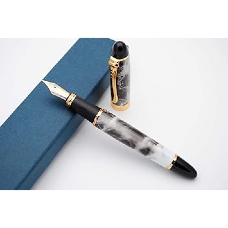 czxwyst JINHAO Jinhao X450 만년필 메탈 펜, 미디엄 포인트, 0.7mm (그레이)