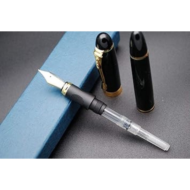 czxwyst JINHAO Jinhao X450 만년필 메탈 펜 미디엄 포인트 0.7mm (그린 아이스 플라워)