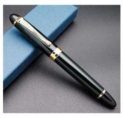 czxwyst JINHAO Jinhao X450 만년필 메탈 펜 미디엄 포인트 0.7mm (그린 아이스 플라워)