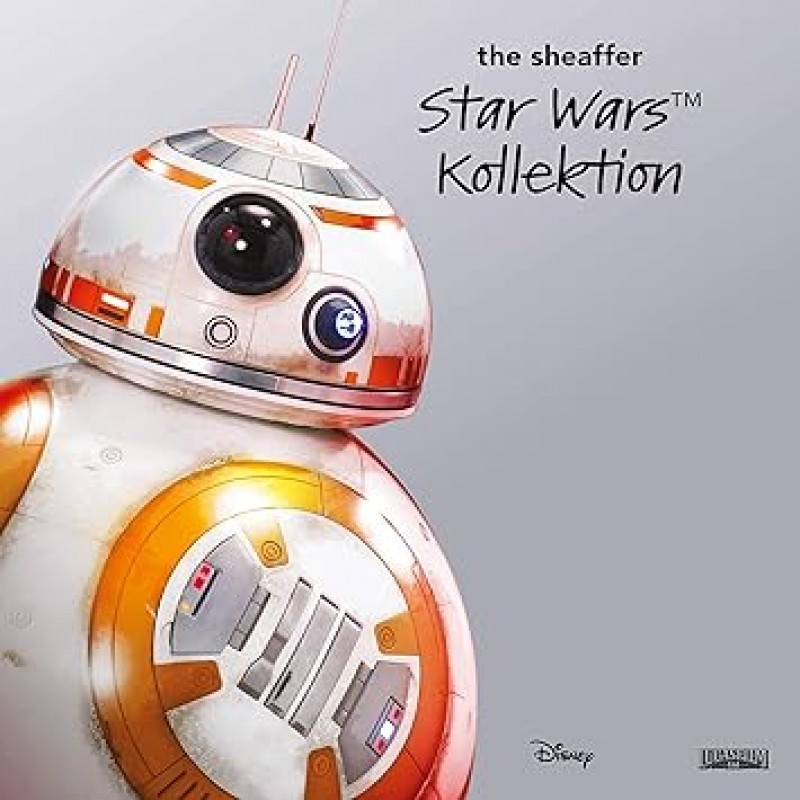Sheaffer 스타 워즈 BB-8 BB-8 테마 디자인과 진짜 캐릭터 디테일 광택 마무리 미디엄 스테인레스 스틸 펜촉 만년필 선물 상자 포함