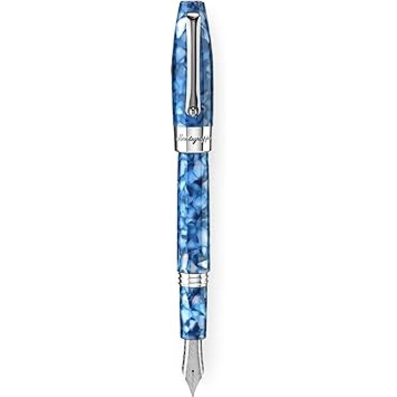 Montegrappa Fortuna Marrakech Mosaico (스틸 & 블루) 만년필 Medium Point