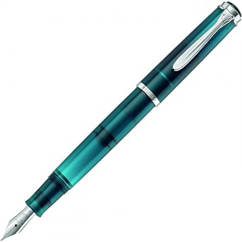 Pelikan 클래식 m205 피스톤 Fountain 펜 아쿠아 마린 B (브로드) 잉크. 잉크