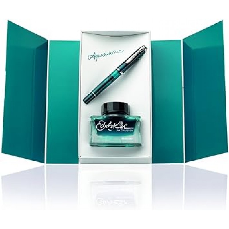 Pelikan 클래식 m205 피스톤 Fountain 펜 아쿠아 마린 B (브로드) 잉크. 잉크