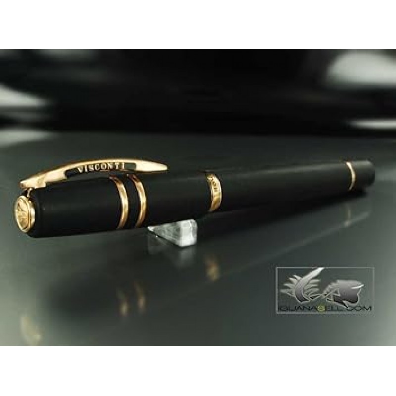 Visconti Homo Sapiens 화산 용암 블랙 브론즈 트림 극세 만년필 V-46602-EF