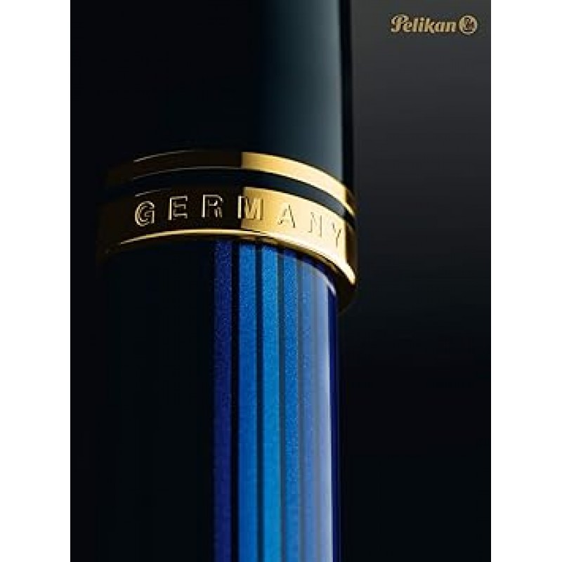 Pelikan Souveran 600 GT 미디엄 포인트 만년필, 블랙/블루(995324) by Pelikan