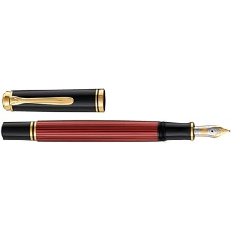 Pelikan Souveran m400 Fountain 펜, Extra Fine ,블랙/레드( 925131 )