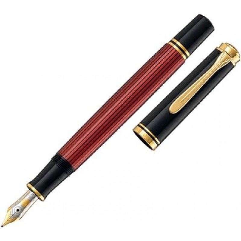 Pelikan Souveran m400 Fountain 펜, Extra Fine ,블랙/레드( 925131 )