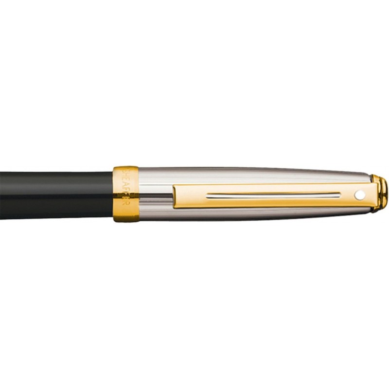 Sheaffer Prelude Rollerball Pen Palladium Cap - Gold Trim 롤러 볼펜 (병행 수입품)