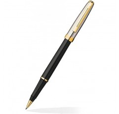 Sheaffer Prelude Rollerball Pen Palladium Cap - Gold Trim 롤러 볼펜 (병행 수입품)