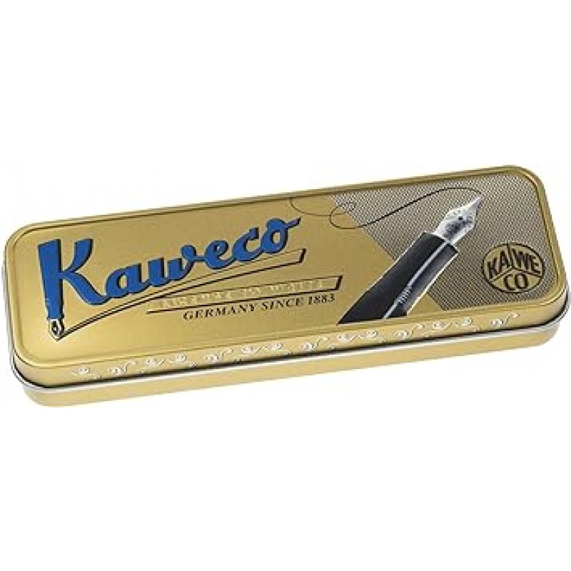 Kaweco AL 스포츠 만년필(Fine Pemb) + 6팩 검정 잉크 카트리지 선물 세트