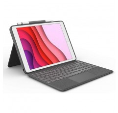 Logitech iK1057BKA 콤보 터치 iK1057BKA iPad용 트랙패드가 있는 키보드 케이스 10.2인치 9세대 8세대 7세대 스마트 커넥터 연결성 로우 프로파일 백라이트 스마트 커넥터