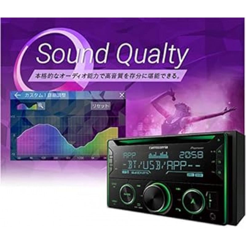 파이오니어 오디오 FH-4600 2D CD 블루투스 USB 아이팟 아이폰 AUX 카로체리아