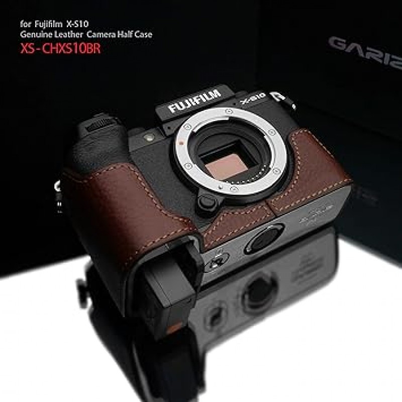 GARIZ FUJIFILM X-S10 정품 가죽 카메라 케이스 XS-CHXS10BR 브라운