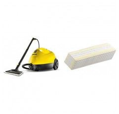 Karcher SC2 EasyFix 1.512-059.0 스팀 청소기 청소 및 소독, 캐니스터 유형 + 스팀 청소기 액세서리 2.863-300.0 (세트 구매)