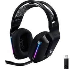 Logicool G G733 G733-BK 무선 게이밍 헤드셋, PC, PS5, PS4, LIGHTSPEED 무선, 7.1채널 USB, BLUE VO! CE 장착, 마이크, 9.7oz(278g), 경량, LIGHTSYNC RGB, 일본 정품