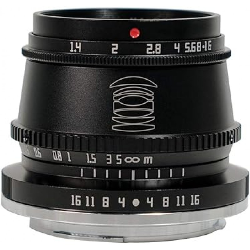 TTArtisan 35mm F1.4 APS-C 포맷 대구경 수동 초점 고정 렌즈 L 마운트 카메라 용 Leica T CL TL TL2 시그마 Sigma FP 블랙