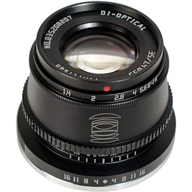 TTArtisan 35mm F1.4 APS-C 포맷 대구경 수동 초점 고정 렌즈 L 마운트 카메라 용 Leica T CL TL TL2 시그마 Sigma FP 블랙