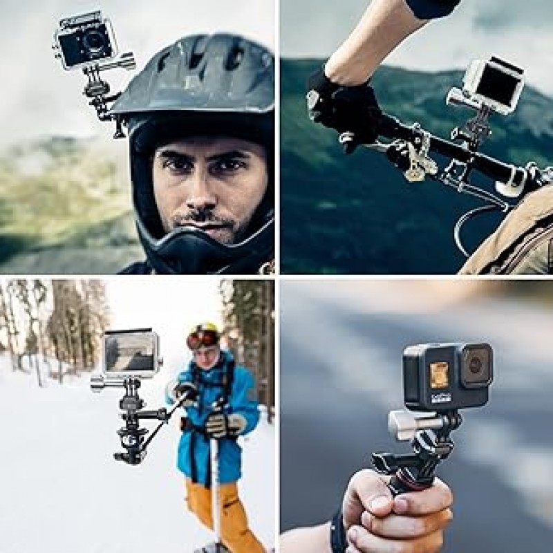 Ulanzi Falcam F22 Gopro 삼각대 커넥터용 퀵 릴리스 마운트 어댑터 액션 카메라 액세서리 삼각대 셀카봉 목걸이 마운트 Go Pro용 스위블 클립 전용 마운트 알루미늄 합금 소재 충격 방지 쉬운 설치 변환 어댑터