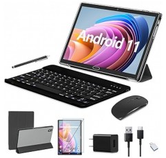 2023 New 2-in-1 태블릿 PC, 8코어 CPU 및 WIFI 모델 및 Android 11.0 태블릿, 4GB RAM+64GB 확장 가능, 13MP 후면 카메라 + 5MP 전면 카메라, 10.1