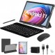 2023 New 2-in-1 태블릿 PC, 8코어 CPU 및 WIFI 모델 및 Android 11.0 태블릿, 4GB RAM+64GB 확장 가능, 13MP 후면 카메라 + 5MP 전면 카메라, 10.1" 1280*800 디스플레이, GMS 인증, 600mAh 대용량 배터리 , Bluetooth 4.2 with GPS, OTG Transfer, 일본어 사용 설명서 포함(검은색)