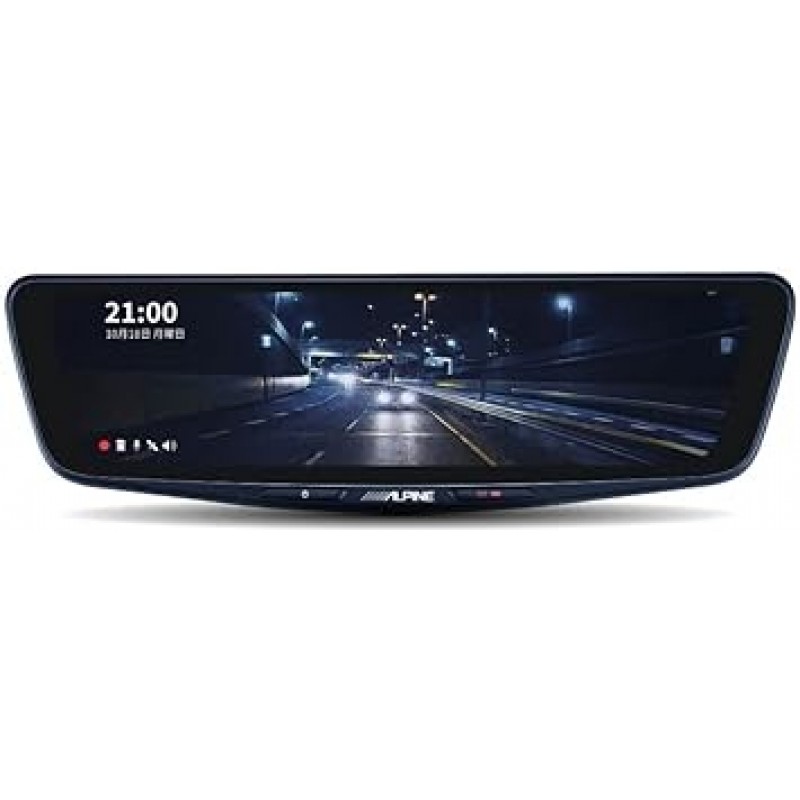 Alpine DVR-DM1000B-IC 블랙박스 장착 10인치 디지털 미러(밴드형/차량용 후방카메라)