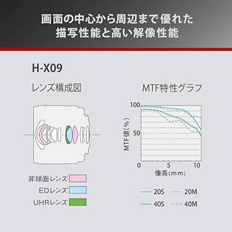 DSLR 카메라용 Panasonic LUMIX H-X09 카메라 렌즈 교환식 렌즈