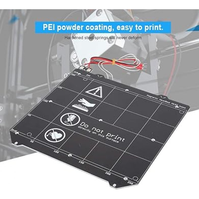 【개학 시즌 특별 프로모션】 금속 질감 레이어 탄성 강판, PEI 마그네틱 핫 베드 골드 + Prusa i3 MK3S MK2.5 3D 프린터 액세서리용 블랙 내구성