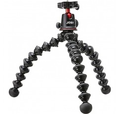 Joby JB01522-BWW 미니 삼각대 Gorilla Pod 리그, 적재 용량 11.0lbs(5kg), 부착된 액세서리용 헤드 헤드 리그 포함, 블랙/차콜, LED 조명/마이크