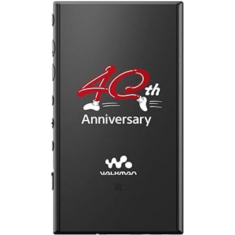 Sony Walkman NW-A100TPS 16GB A시리즈 고해상도 대응, 블루투스, 안드로이드 포함, 40주년 기념 모델/전용 액세서리, 스티커 포함, 터치 패널, 최대 26시간 연속 재생, 블랙