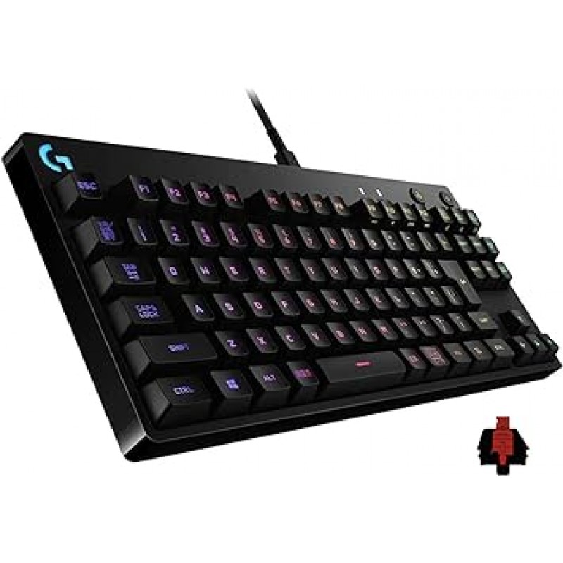 Logicool G PRO G-PKB-002LNd Gaming Keyboard, Numeric Keyless, GX Switch, Linear, Wired, Mechanical Keyboard, Quiet, Japanese Layout, LIGHTSYNC RGB, Detachable Cable, Authentic Product, Domestic Product, *GX Switch는 교체 불가(별도 판매) )