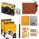 Kodak KODAK Mini Shot 3 Retro 4PASS 2-in-1 인스턴트 카메라 및 포토 프린터(3.0 x 3.0cm)) + 68 선물 번들, 노란색