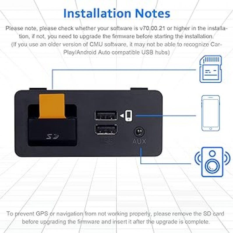 Mazda 2/3/6/CX3/CX5/CX9/MX5/FIAT 124 2014-2021 적합 Carplay 및 Android Auto, TK78-66-9U0C 허브 개조 키트, 00008FZ34용 CARABC Carplay 어댑터