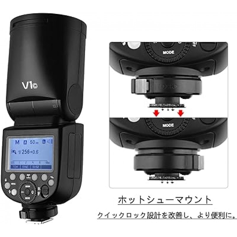 Godox V1-C 라운드 헤드 카메라 플래시 캐논 76Ws 2.4G TTL 플래시 스트로브 1/8000 HSS 480 풀 파워 샷 1.5s 재활용 시간 GODOX AK-R1 라운드 플래시 헤드 액세서리 키트 포함