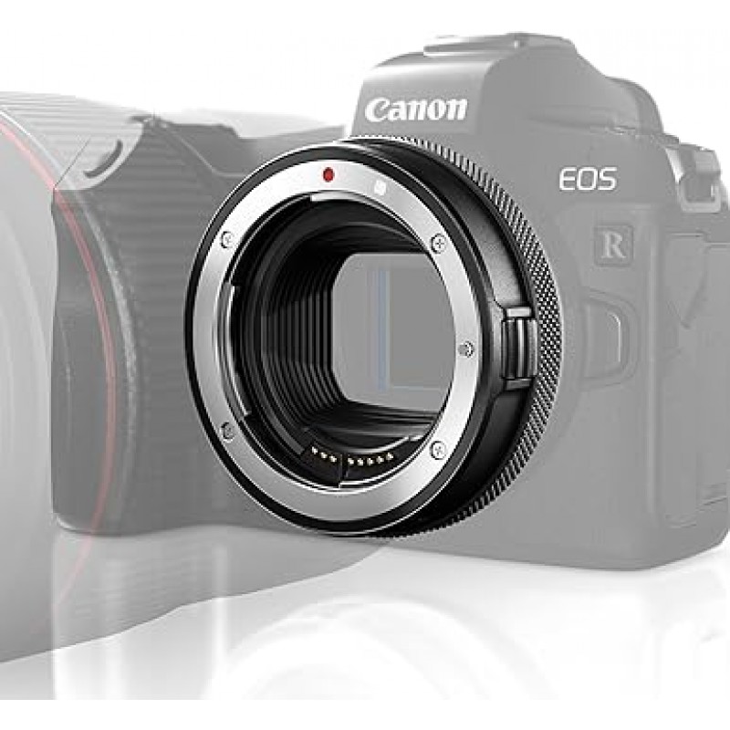 Canon CR-EF-EOSR 컨트롤 링 마운트 어댑터, EF-EOS R, EOSR에 적합, 블랙, φ2.9 x 0.9인치(74.4 x 24mm)