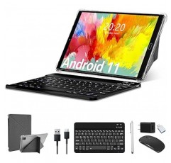 2023 최신 2-in-1 태블릿 PC, 5GHz+2.4GHz WiFi 모델, Android 11 태블릿, 4GB RAM + 64GB ROM+256GBTF 확장, 1280 x 800 IPS 디스플레이 10.1인치 태블릿, 13MP 후면 및 5MP 전면 카메라, Type-C 충전 보트, 4코어 + 6000mAh + 블루투스 5.0, 내장 GPS 센서, 어린이에게 적합합니다. 어린이 선물/태블릿 PC, 온라인 수업, 일본어 취급 설명서(영어는 보장되지 않음