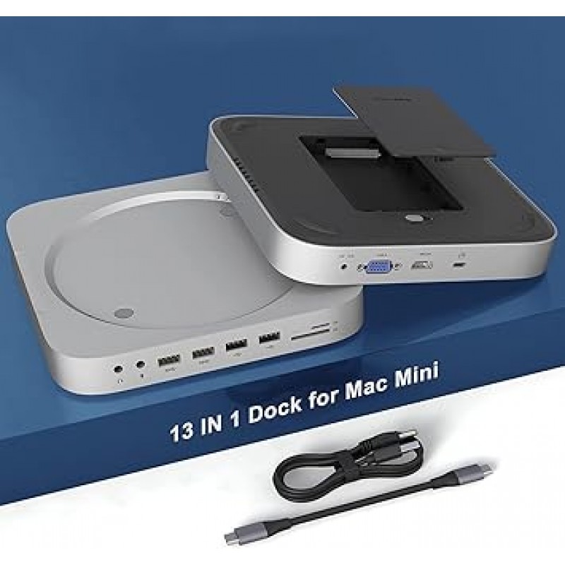 Mac Mini Dock, (12 in1 TypeC 허브) Mac Mini USB C Hub SSD 인클로저(2.5