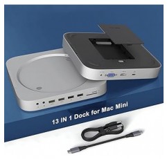 Mac Mini Dock, (12 in1 TypeC 허브) Mac Mini USB C Hub SSD 인클로저(2.5