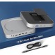 Mac Mini Dock, (12 in1 TypeC 허브) Mac Mini USB C Hub SSD 인클로저(2.5" SATA SSD/HDD에 적합), Type C 스탠드 및 허브, HDMI, VGA, USB, TF/SD, 오디오 잭, DC, 2018 /2020 맥 미니