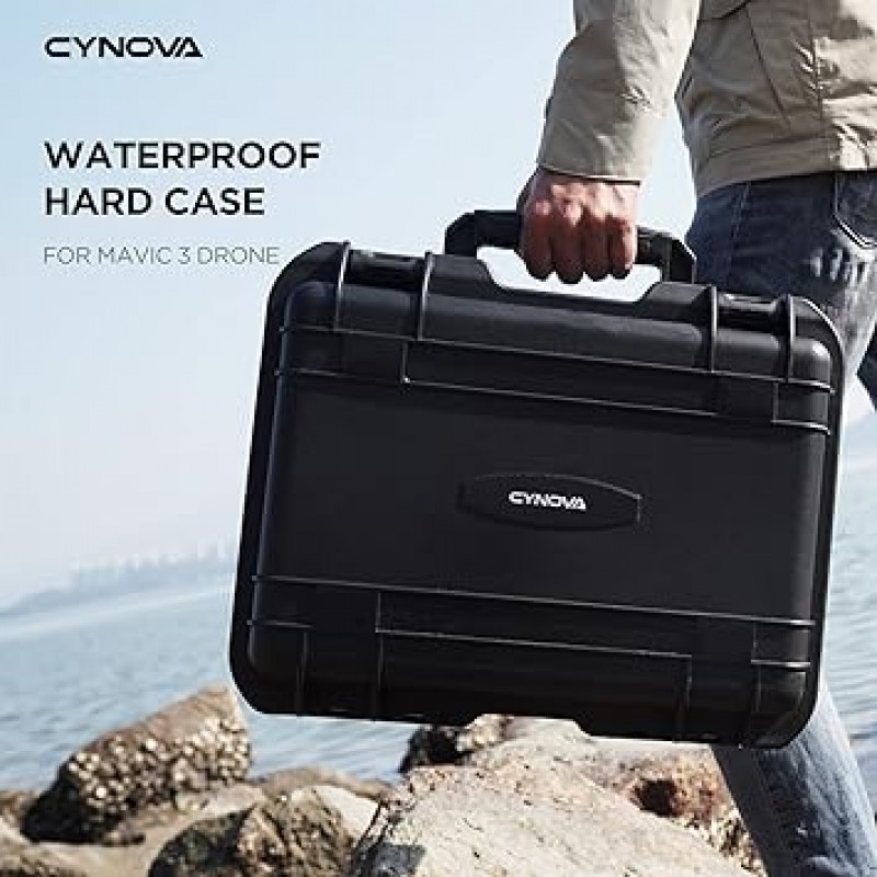 CYNOVA DJI 케이스, 전체 보호, Mini 3 Pro RC 방수 케이스, 내구성 있는 보관 커버, 방진, 충격 방지 Drone Multicopter 케이스, 가방, 스타일리시, 블랙, 모던