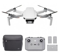 DJI Mini 2 플라이 모어 콤보(리모트 ID 포함) 접이식 초경량 드론 원격 제어 3축 짐벌, 4K 카메라, 12MP, 비행 시간 18분, 추가 배터리 2개, OcuSync 2.0으로 6km HD 비디오 전송, 초보자용 드론, 회색