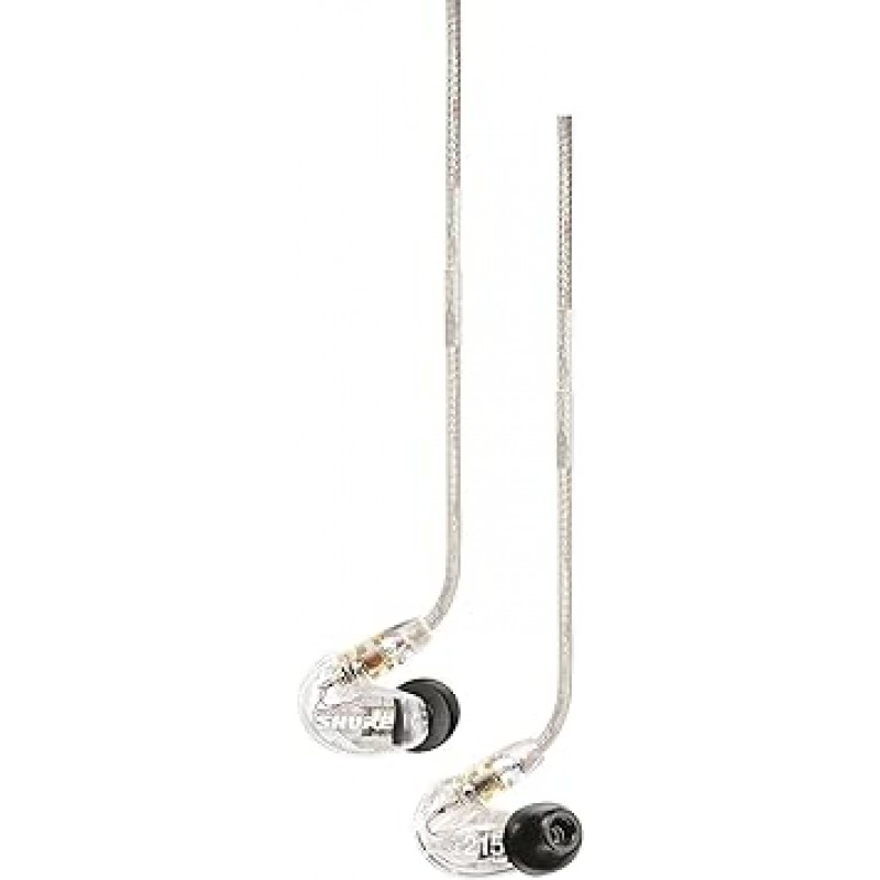 Shure SE215-CL-A 인이어 이어폰, 높은 소음 차단, 유선, 투명, 정품, 일본산